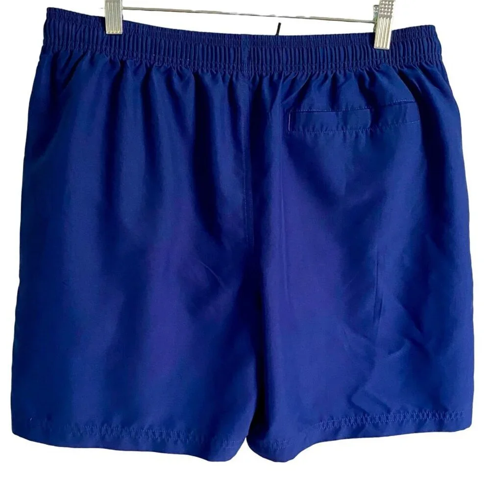 Reel Legends Performance Outfitters Solid Blue Swim Trunks Men's Medium NEW